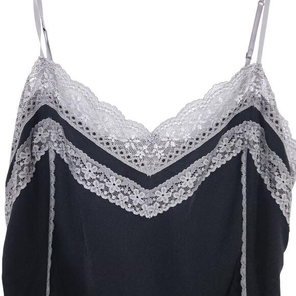 The Limited Y2K Going Out Top Medium Black Gray with Lace, Stretchy, Adj. Strap - Picture 2 of 5